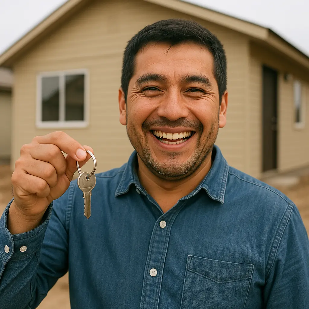 Inspección de Viviendas Casas y Departamentos en Chile Cliente contento por recibir casa gracias a hogar al 100%